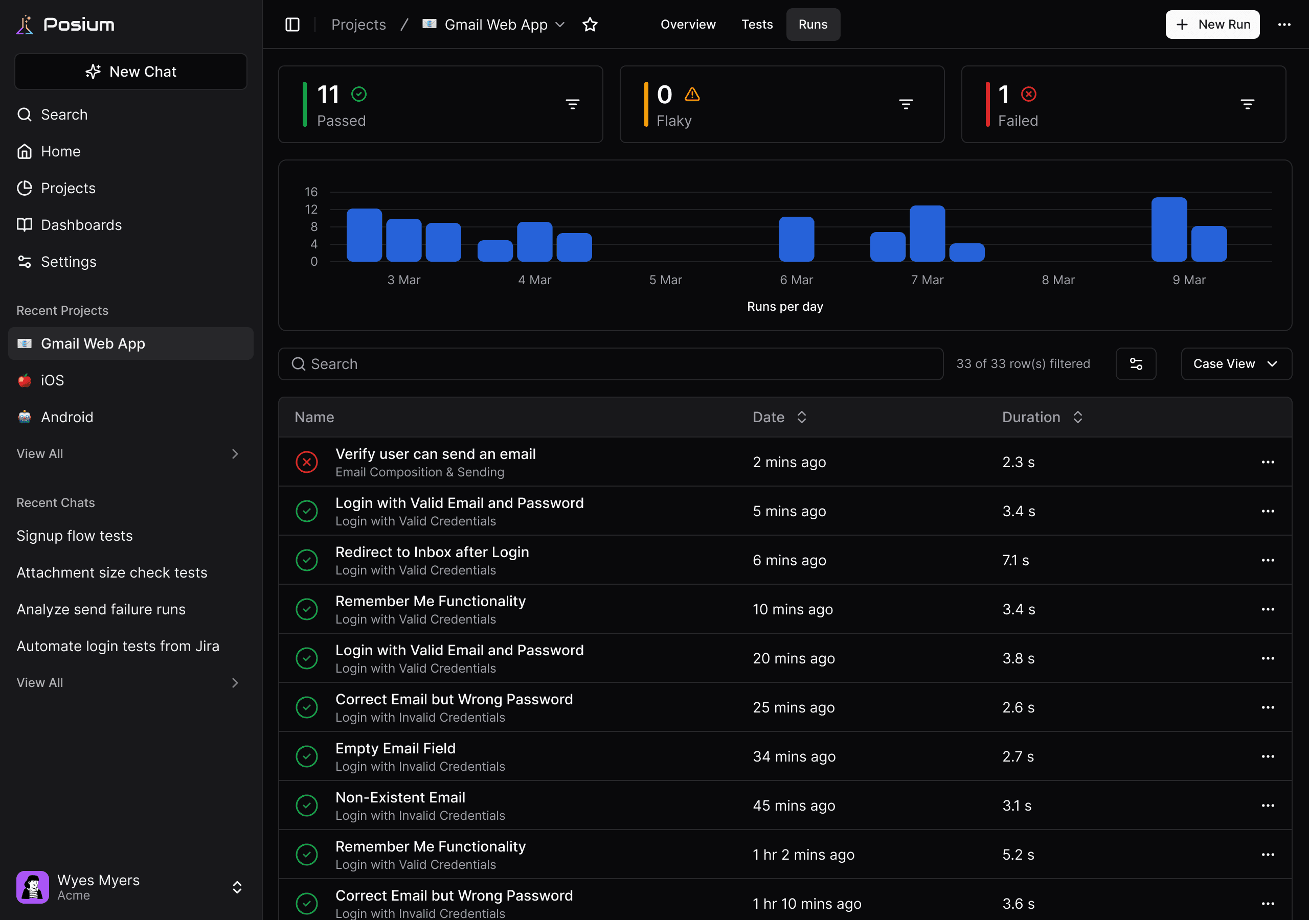 Intelligent test generation flow with sample Playwright output